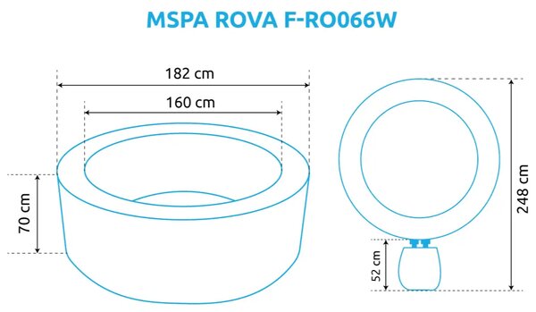 Rova Vírivý bazén F-RO066W, hnedý MSPA 11400309
