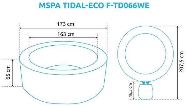 Tidal ECO vírivý bazén F-TD066WE, modrý MSPA 11400306