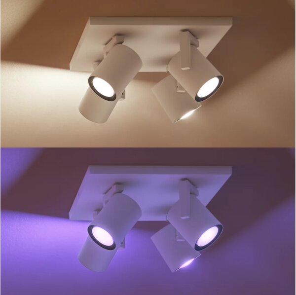 Philips Hue White and color ambiance 8720169318199 Argenta spot 4xGU10 4,2W 2000-6500+RGB biela