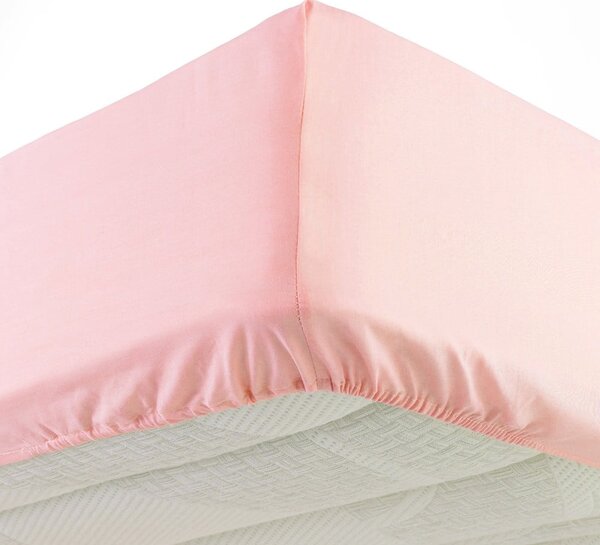 Ružová napínacia plachta jersey 160x200 cm Jersy – douceur d'intérieur