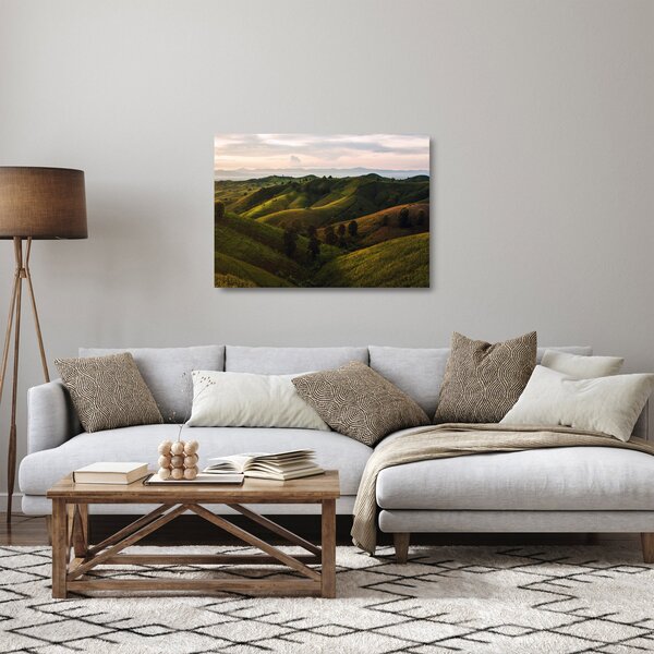 Sklenený obraz - Výhľad na thajské kopčeky (70x50 cm)