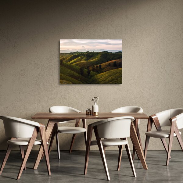 Sklenený obraz - Výhľad na thajské kopčeky (70x50 cm)
