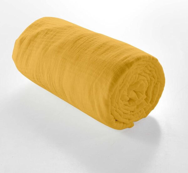 Žltá napínacia mušelínová plachta 160x200 cm Angelia – douceur d'intérieur