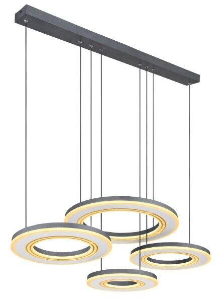 GLOBO 67191-80 BLASIUS závesné svietidlo LED 80W/2765lm 2700-6000K čierna, diaľkový ovládač