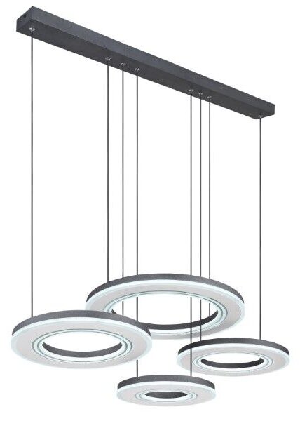 GLOBO 67191-80 BLASIUS závesné svietidlo LED 80W/2765lm 2700-6000K čierna, diaľkový ovládač