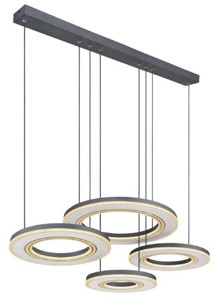 GLOBO 67191-80 BLASIUS závesné svietidlo LED 80W/2765lm 2700-6000K čierna, diaľkový ovládač