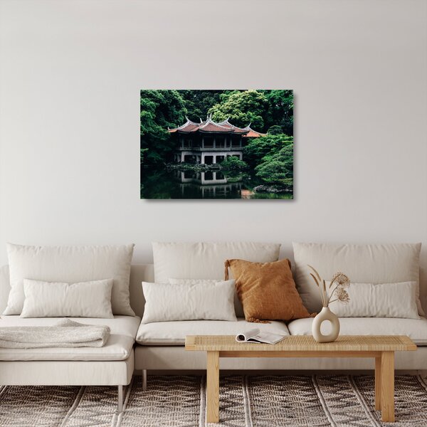 Sklenený obraz z japonskej národnej záhrady (70x50 cm)