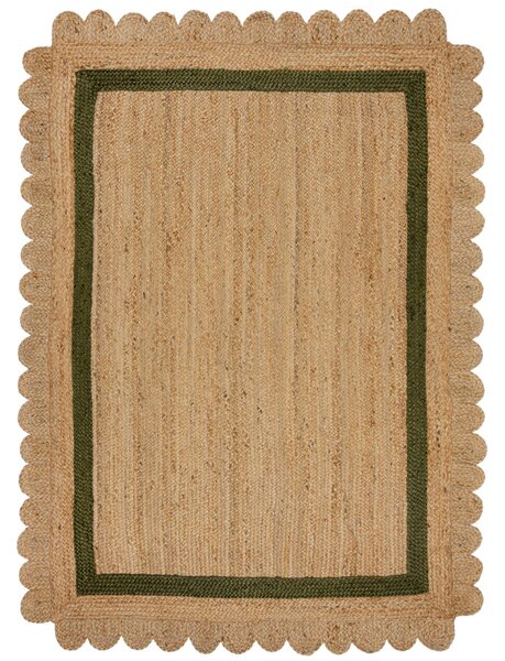RUČNE TKANÝ KOBEREC, 120/170 cm zelená, prírodná farba Flair Rugs - Online Only bytové doplnky, Online Only