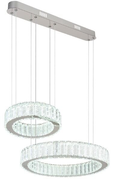 GLOBO 67162-80 MUCKY závesné svietidlo LED 80W/4405lm 2700-6000K chrómová, priehľadná, diaľkový ovládač
