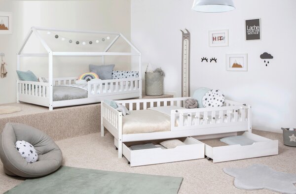 POSTEĽ S ÚLOŽNÝM PRIESTOROM, 90/200 cm biela MID.YOU - Detské izby, Online Only