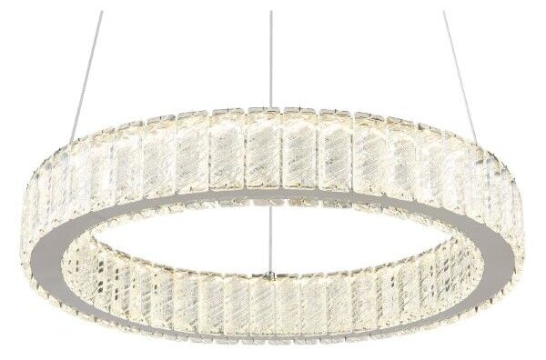 GLOBO 67162-50 MUCKY závesné svietidlo D500mm LED 50W/2995lm 2700-6000K chrómová, priehľadná, diaľkový ovládač