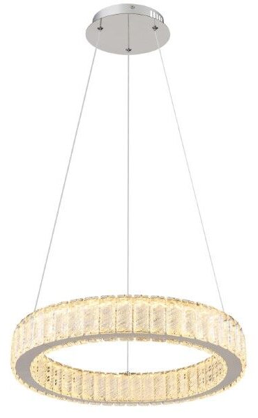 GLOBO 67162-50 MUCKY závesné svietidlo D500mm LED 50W/2995lm 2700-6000K chrómová, priehľadná, diaľkový ovládač