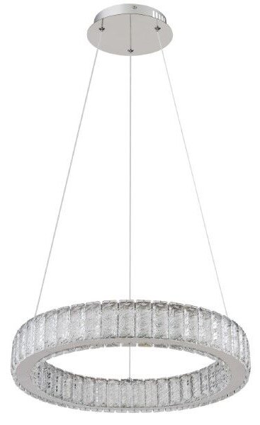 GLOBO 67162-50 MUCKY závesné svietidlo D500mm LED 50W/2995lm 2700-6000K chrómová, priehľadná, diaľkový ovládač