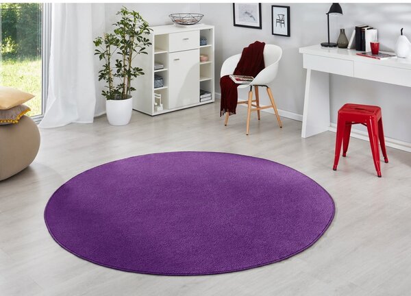 Tmavofialový okrúhly koberec ø 133 cm Fancy – Hanse Home