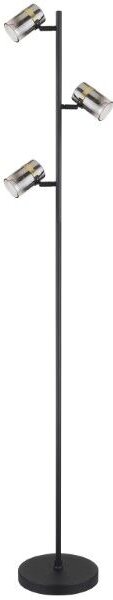 GLOBO 57916S TRABBY stojacia lampa V1540mm 3xGU10 matná čierna, dymová