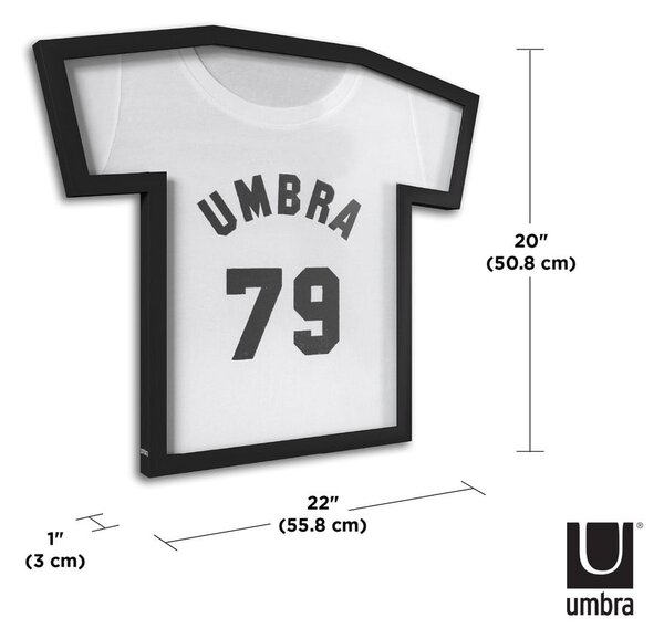 Čierny plastový rámček na stenu 50x54,5 cm T-Frame – Umbra