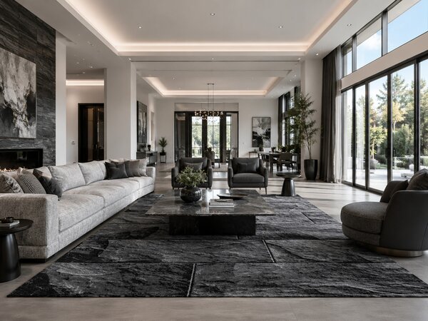 Ayyildiz , Kusový koberec Parma 9250 black, 80x150, šedá, chodba / predsieň