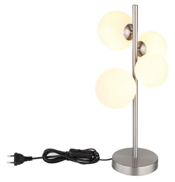 GLOBO 56140-4T RIHA stolná lampa V510mm 4xG9 matný nikel, biela