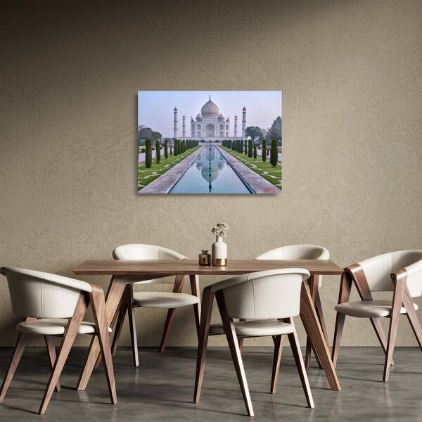 Sklenený obraz - Taj Mahal za východu slnka (70x50 cm)