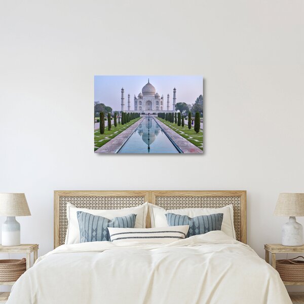 Sklenený obraz - Taj Mahal za východu slnka (70x50 cm)