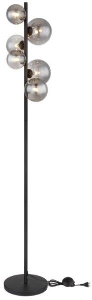 GLOBO 56133-6S RIHA stojacia lampa V1550mm 6xG9 matná čierna, dymová