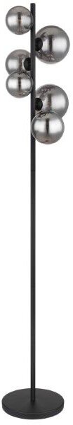 GLOBO 56133-6S RIHA stojacia lampa V1550mm 6xG9 matná čierna, dymová