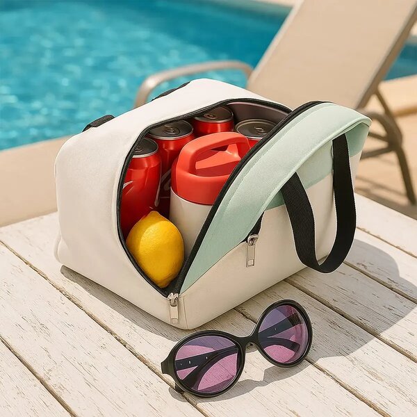 Termo termotaška 28,5 x 21 x 17,5 cm, sv. zelená-krémová ORION 731436