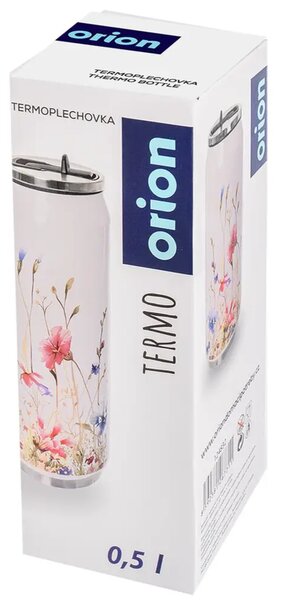 Termoska plechovka 0,5 l, nerez, kvety ORION 124832