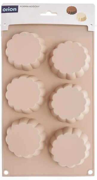 Forma na pečenie košíčky 6 ks, silikón, béžová ORION 154450