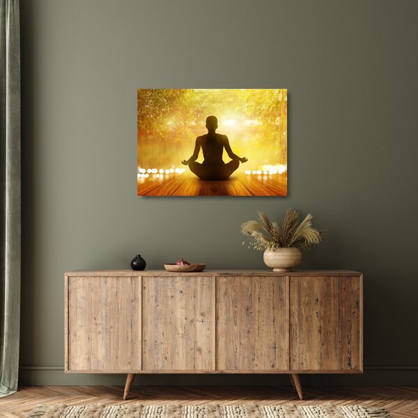 Sklenený obraz - Meditácia (70x50 cm)