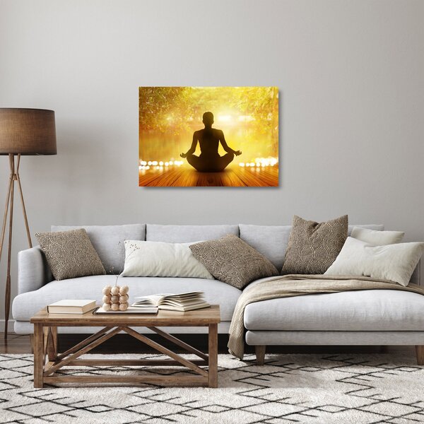 Sklenený obraz - Meditácia (70x50 cm)
