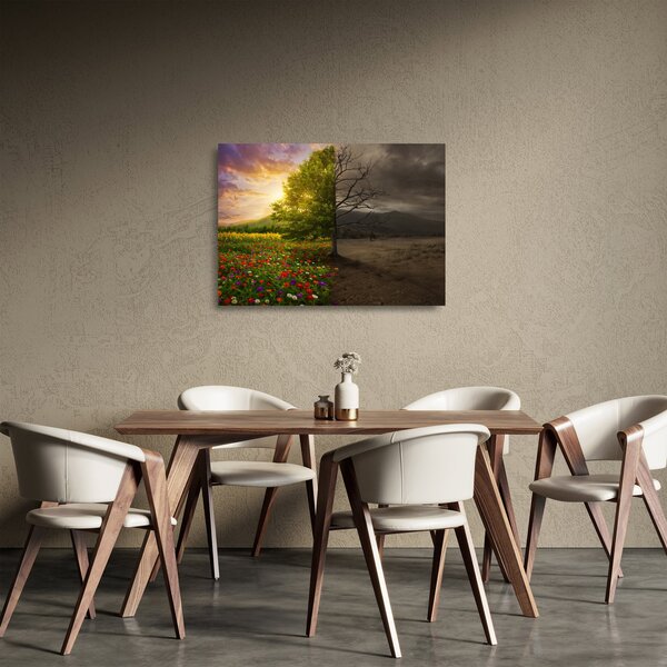 Sklenený obraz - Kolobeh života (70x50 cm)