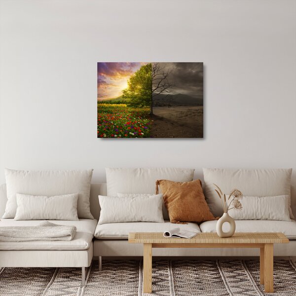 Sklenený obraz - Kolobeh života (70x50 cm)