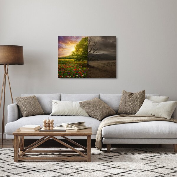 Sklenený obraz - Kolobeh života (70x50 cm)