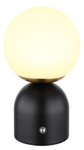 GLOBO 21006S JULSY dotyková stolná lampička V210mm LED 2,5W/189lm 2700+4000+6500K matná čierna, vrátane CR18650 1800mAh 3,7V, USB kábel