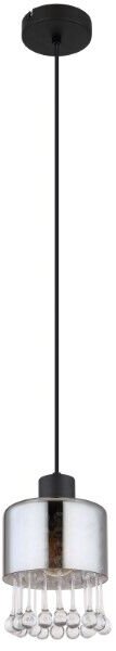GLOBO 15884H HENDRY závesné svietidlo D150mm 1xE27 matná čierna, dymová