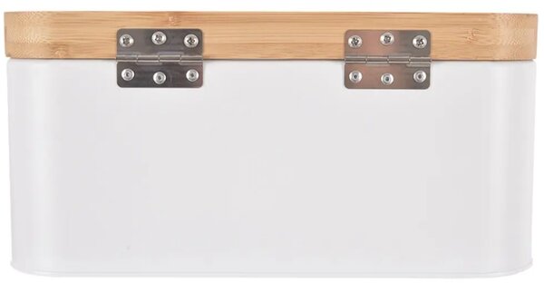 Whiteline Chlebovka 30 × 19,5 × 14,5 cm, plechová, biela ORION 152465