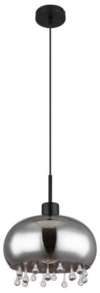 GLOBO 15839H1 CORRY závesné svietidlo D280mm 1xE27 matná čierna, dymová