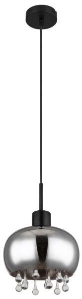 GLOBO 15839H CORRY závesné svietidlo D210mm 1xE27 matná čierna, dymová