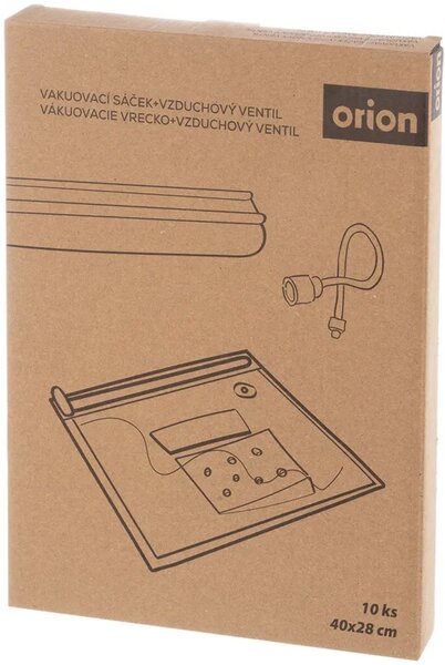 Sáčok do vákuovačky potravín so vzduchovým ventilom 40 x 28 cm, 10 ks, nylonový ORION 142271