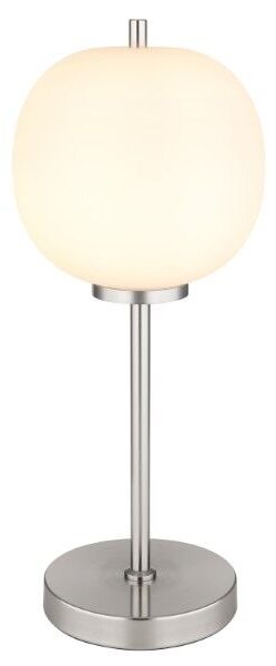GLOBO 15345TNO BLACKY I stolná lampička V450mm 1xE14 matný nikel, biela