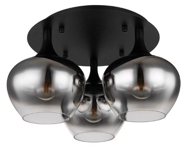 GLOBO 15548-3D MAXY stropné svietidlo D450mm 3xE27 matná čierna, dymová