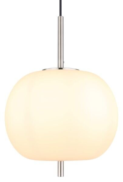 GLOBO 15345H1NO BLACKY I závesné svietidlo D300mm 1xE27 matný nikel, biela