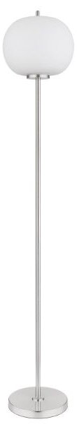 GLOBO 15345SNO BLACKY I stojacia lampa V1600mm 1xE27 matný nikel, biela