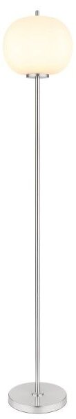 GLOBO 15345SNO BLACKY I stojacia lampa V1600mm 1xE27 matný nikel, biela