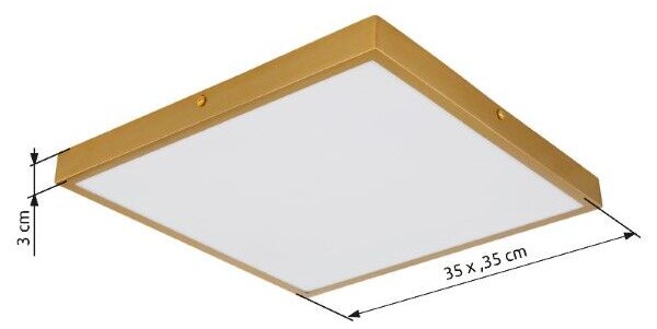 GLOBO 12382-22 TIBEY stropné svietidlo LED 22W/1750lm 3000K matná mosadz