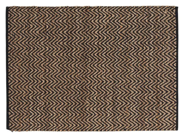 Koberec v čierno-prírodnej farbe 120x170 cm Zigzag – douceur d'intérieur