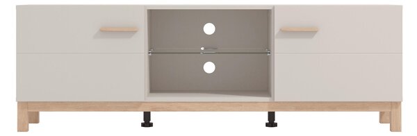 TV DIEL, kašmírová, dub artisan, 154/50,5/41,5 cm Hom`in - TV nábytok