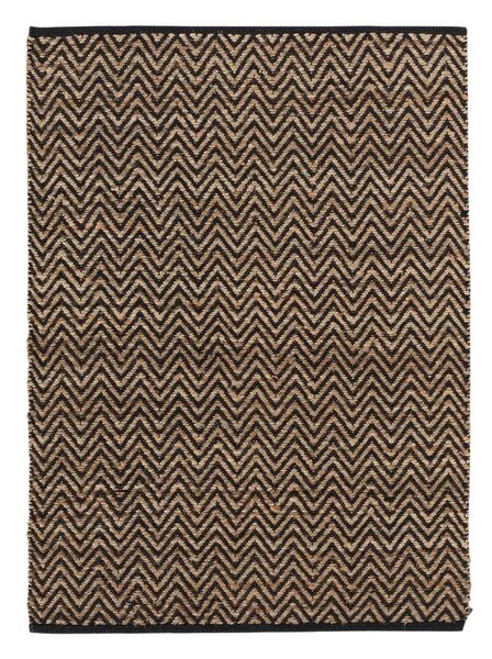 Koberec v čierno-prírodnej farbe 120x170 cm Zigzag – douceur d'intérieur