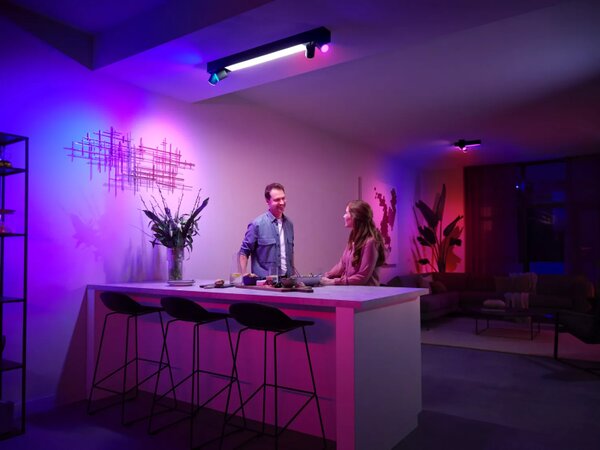 Philips HUE White and color ambiance 8720169318557 Centris stropné svietidlo LED/4-spot LED 40W + 4xGU10 4,2W 2000-6500K+RGB čierna